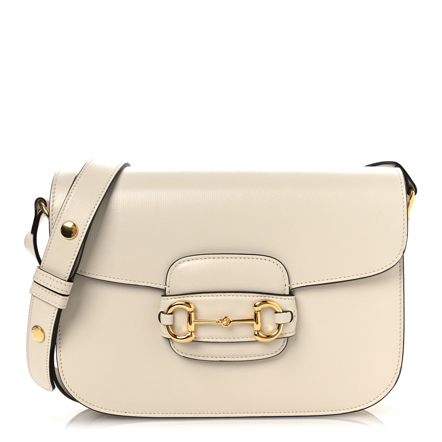 Azalea Calfskin Horsebit 1955 Shoulder Bag Mystic White