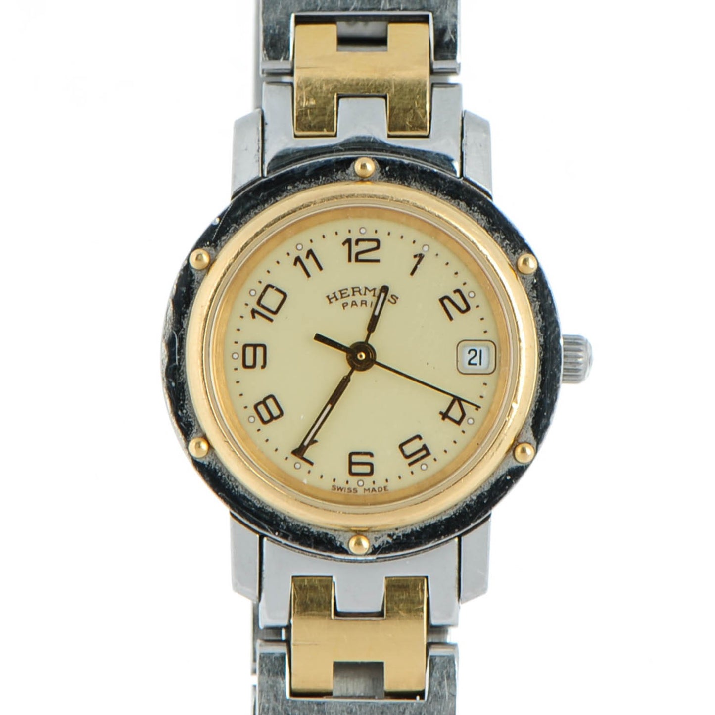 Stainless Steel 24mm Clipper Quartz Watch Gold