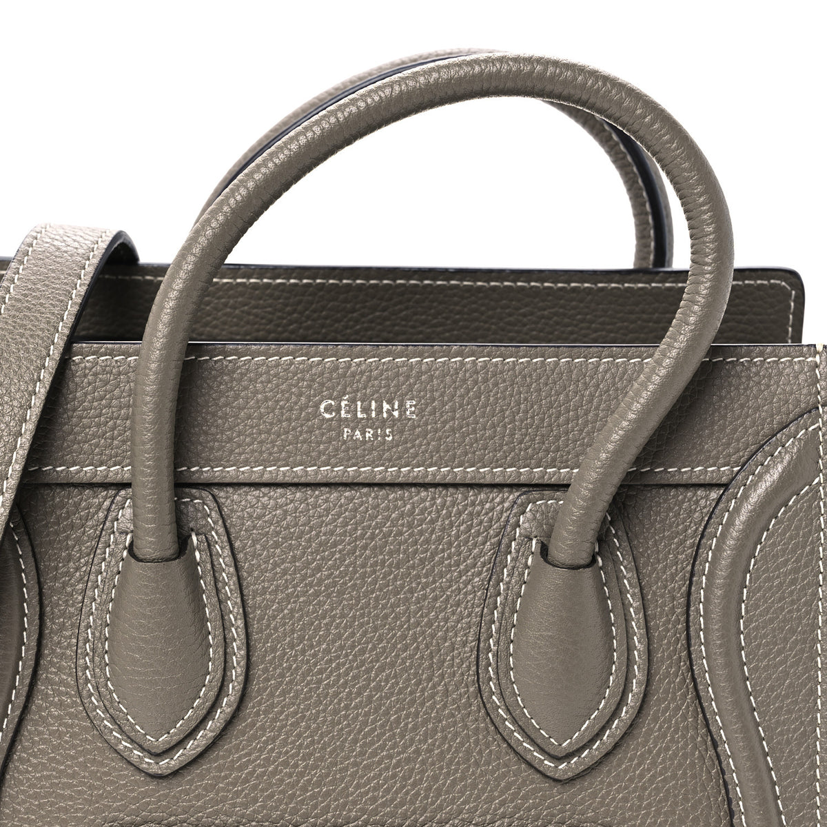 Drummed Calfskin Nano Luggage Souris