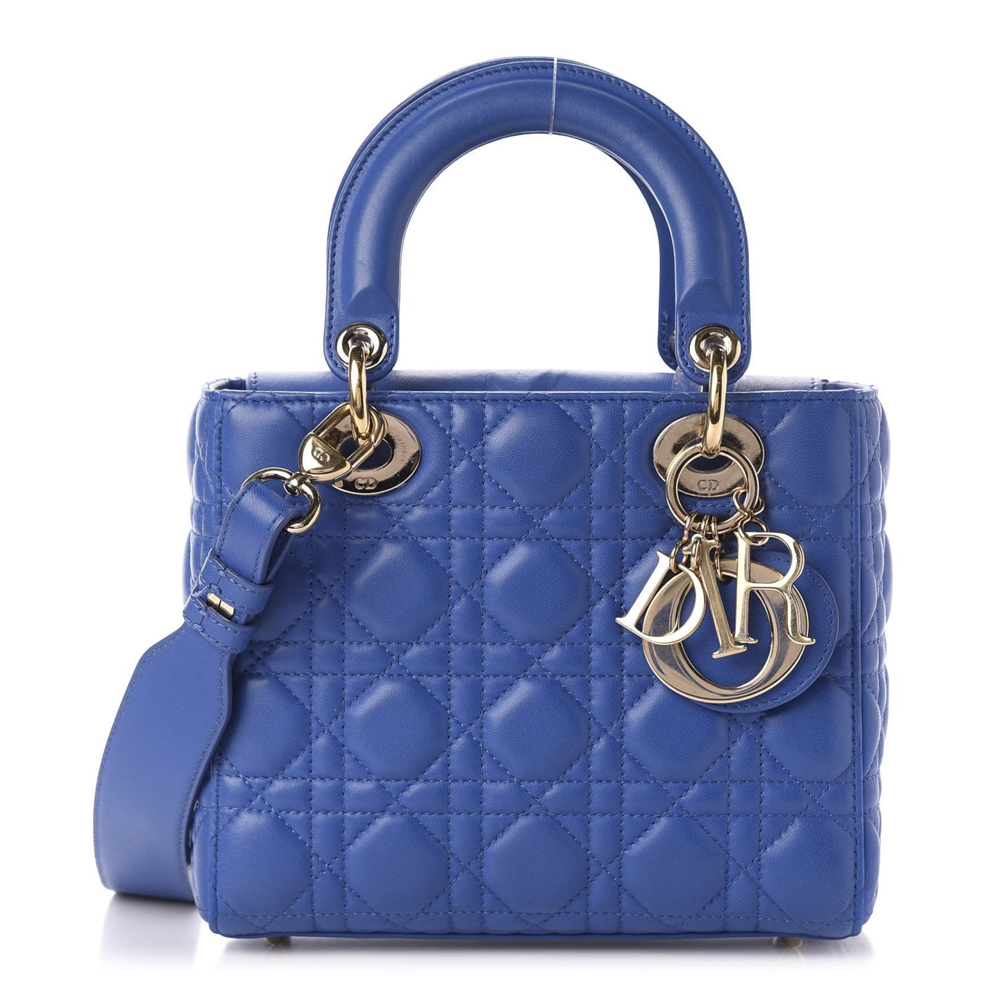 Lambskin Cannage Small My ABCDior Lady Dior Blue