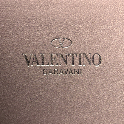 Valentino Garavani Metallic Pebbled Calfskin Rockstud Phone Case With Chain Silver 6 of 11