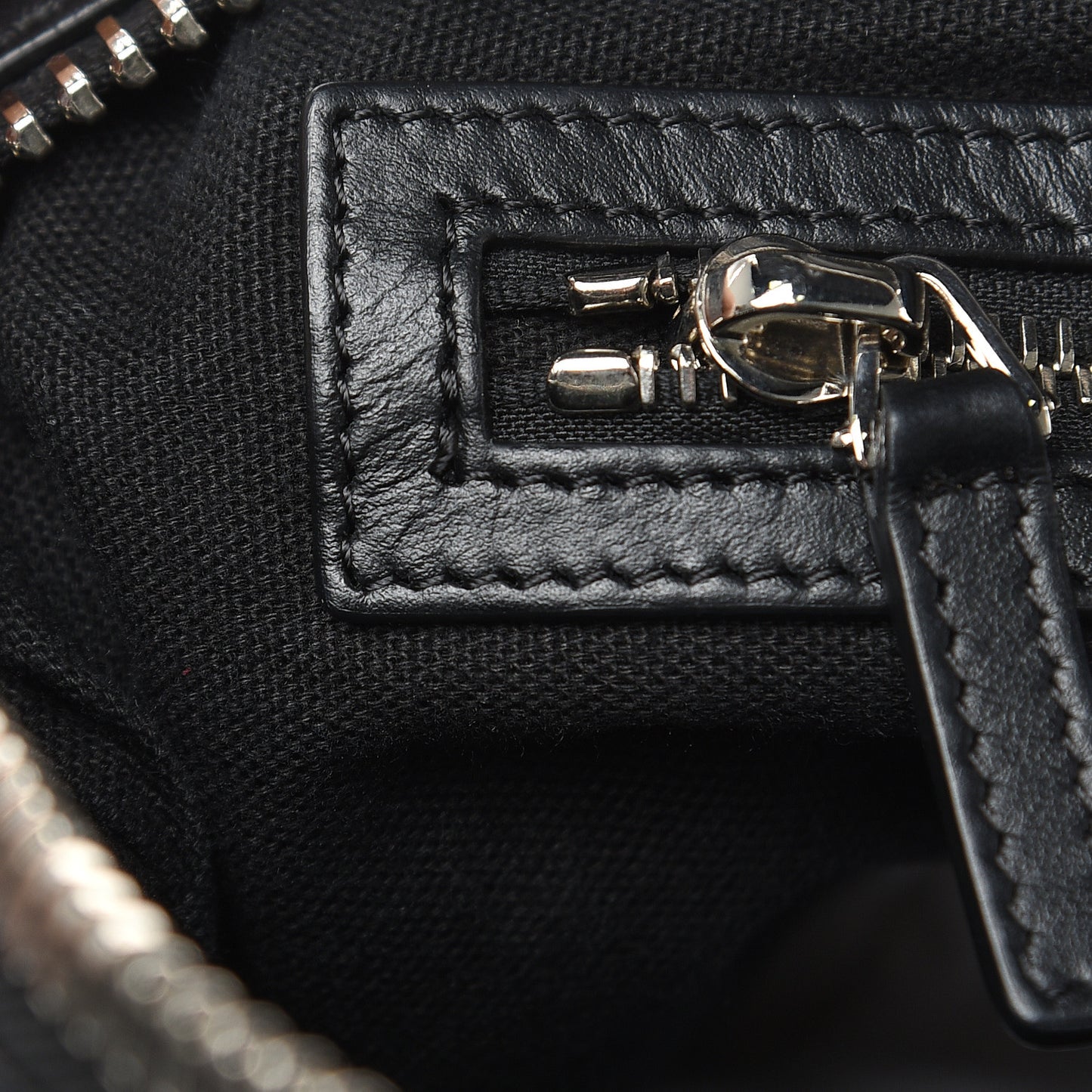 Waxed Calfskin Small Nightingale Logo Strap Black