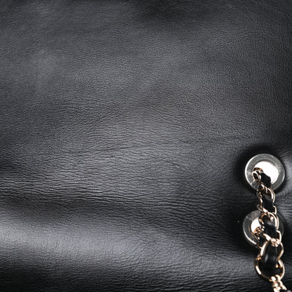 Chanel Crumpled Calfskin Quilted Large Chain All Over Flap Bag Black 12 of 12