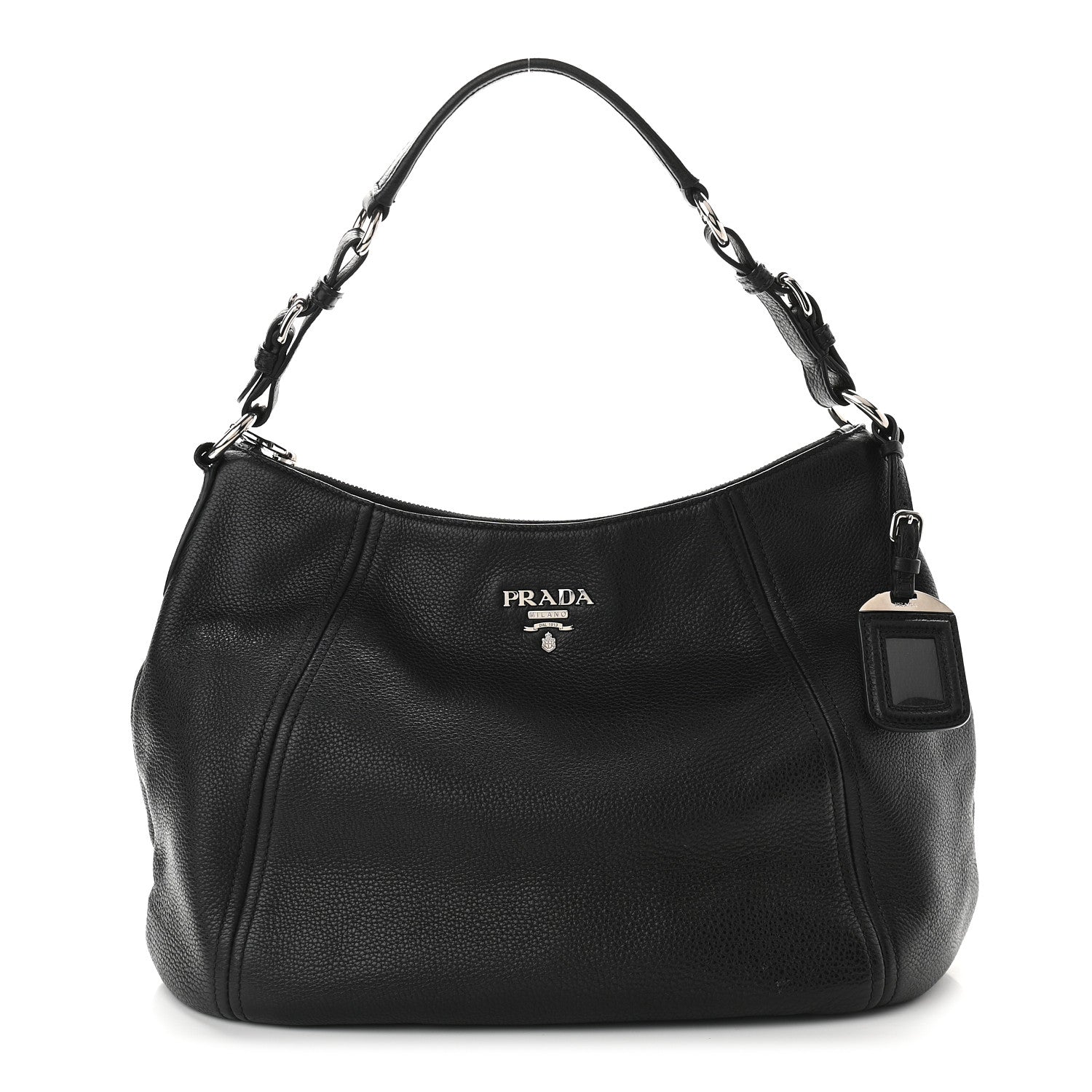 Prada Vitello Daino Hobo Black 1 of 8