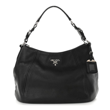 Prada Vitello Daino Hobo Black 1 of 8