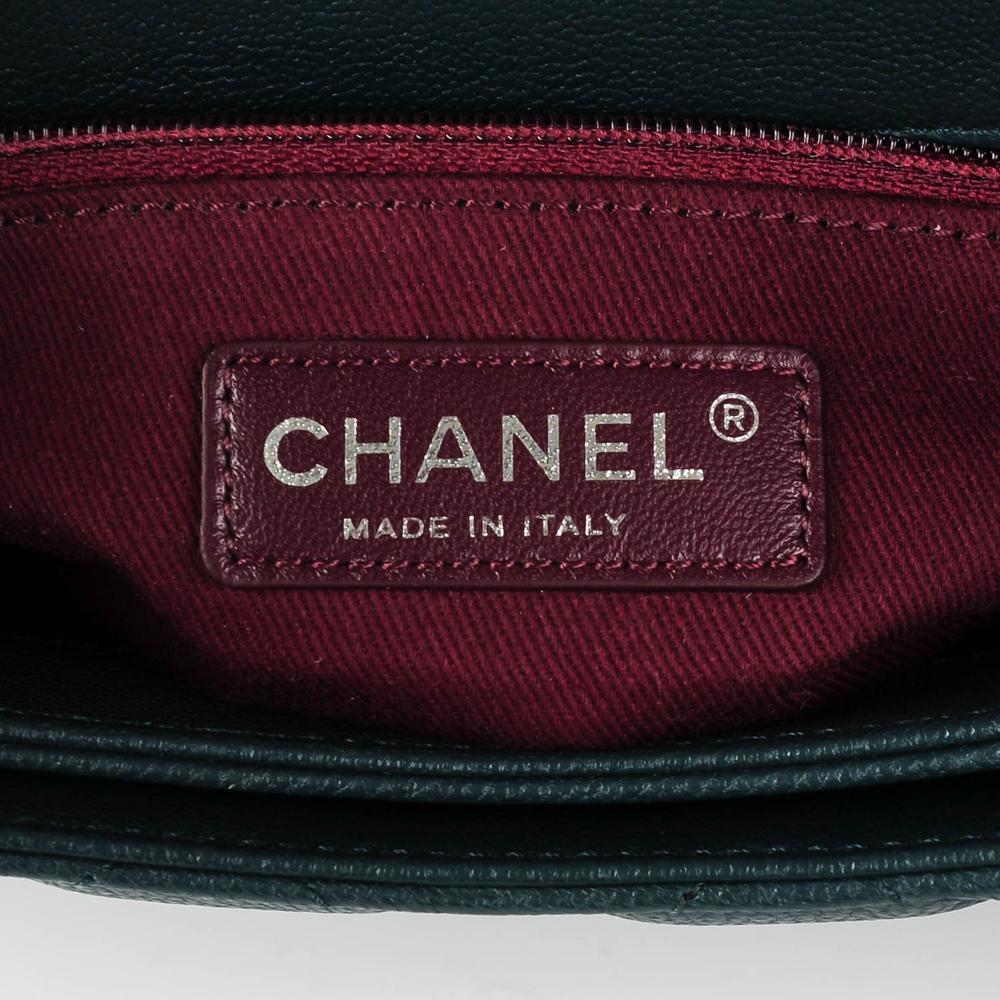 Goatskin Quilted Medium Perfect Edge Flap Green