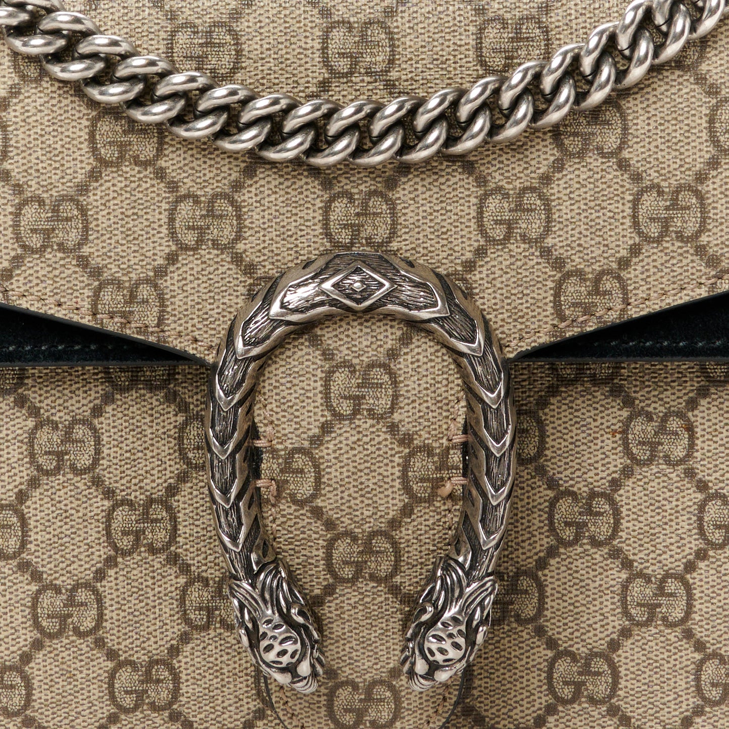 GG Supreme Monogram Small Dionysus Shoulder Bag Black