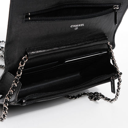 Chanel Goatskin Wallet on Chain WOC Black 4 of 7