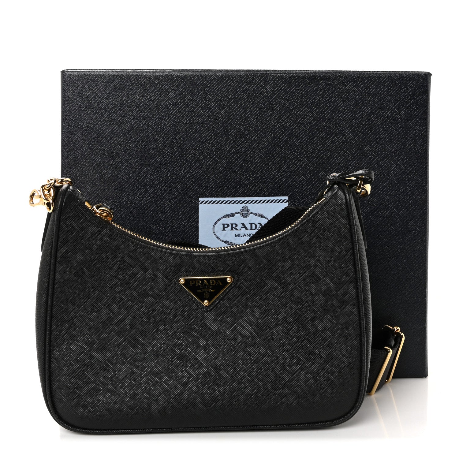 Prada Saffiano Lux Re-Edition 2005 Shoulder Bag Black 11 of 17