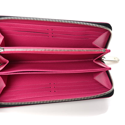 Louis Vuitton Epi Zippy Wallet Black Hot Pink 5 of 7