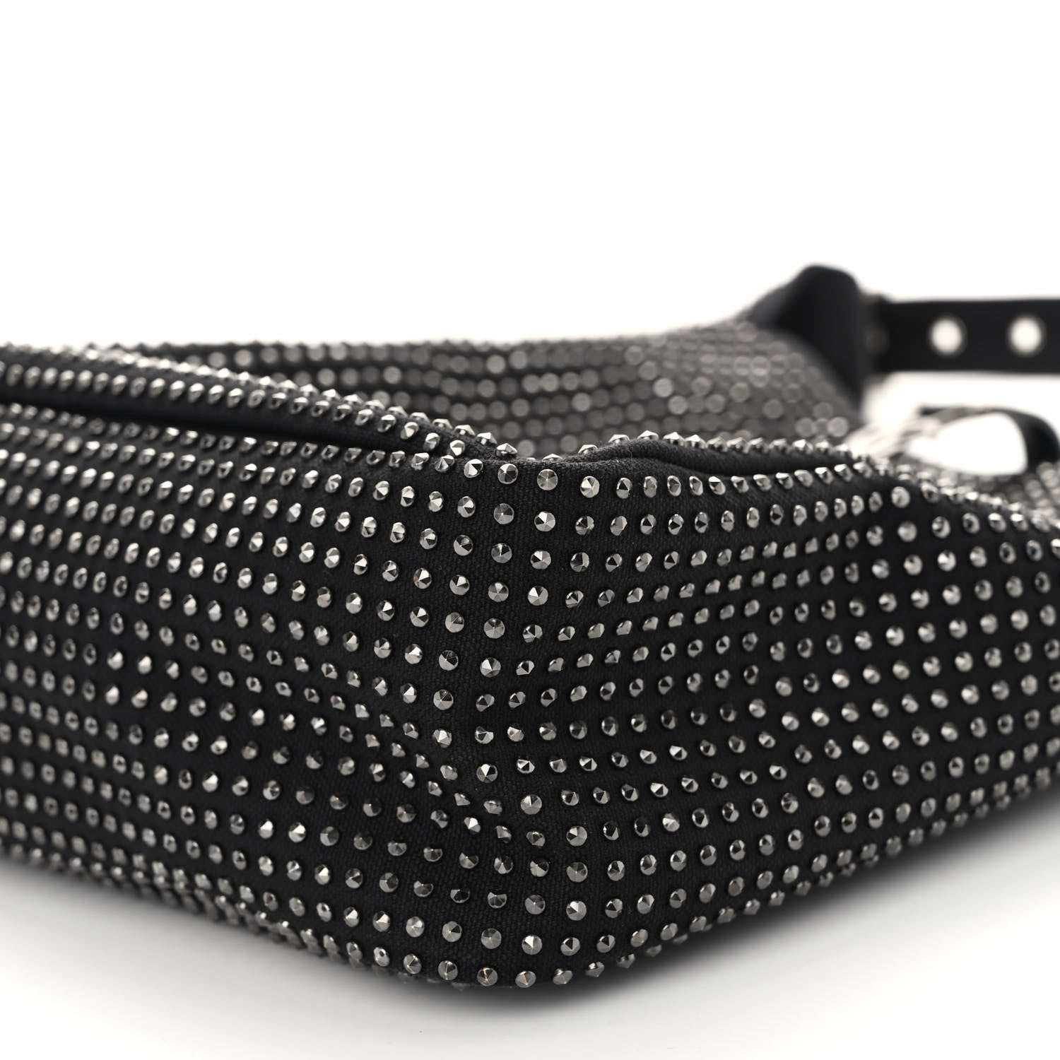 Saint Laurent Cotton Studded Le 5 A 7 Soft Hobo Black 9 of 10