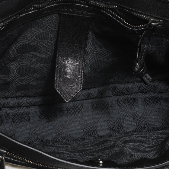 Woven Leather PS1 Medium Satchel Saffron and Black