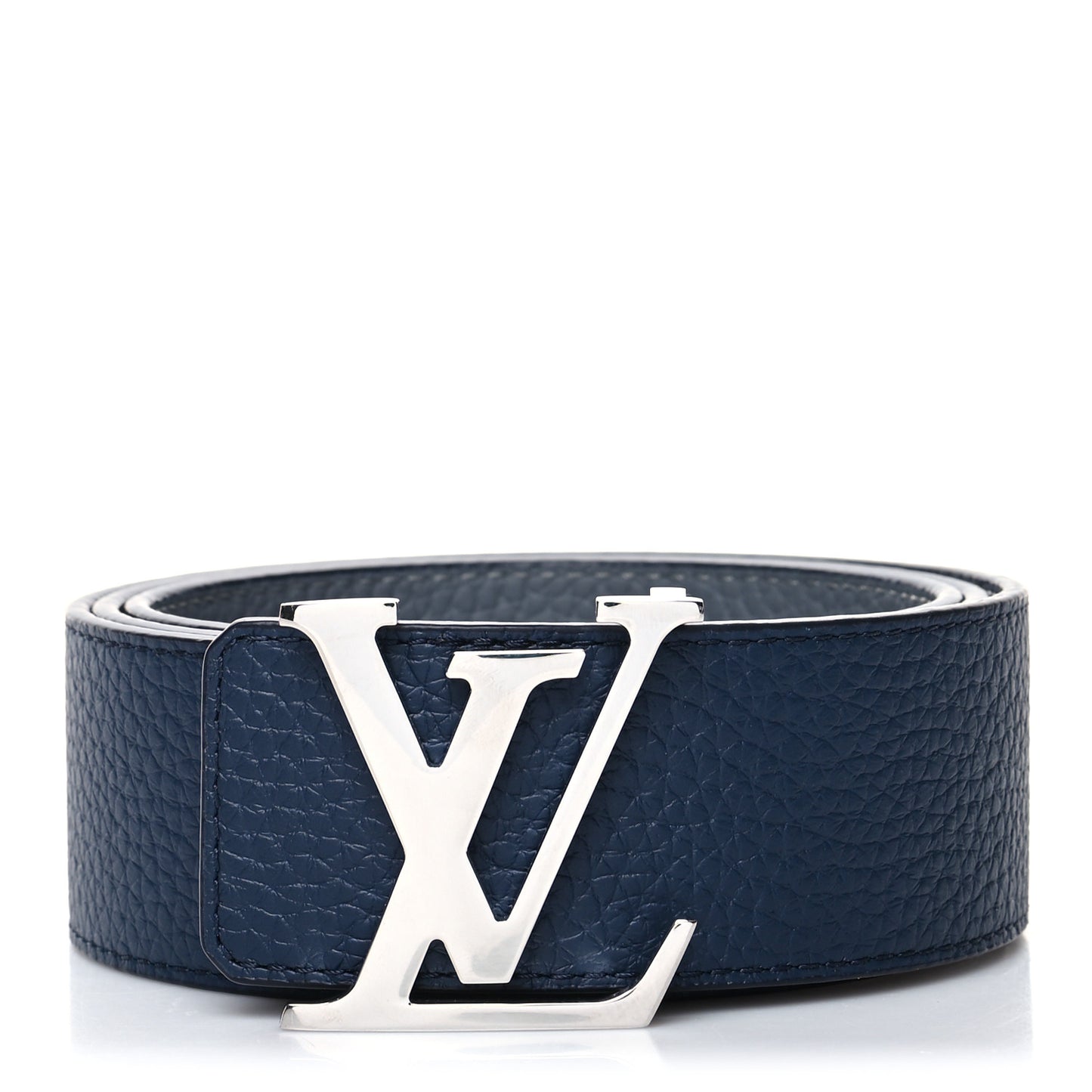 Taurillon Calfskin 30mm LV Initiales Reversible Belt 90 36 Navy