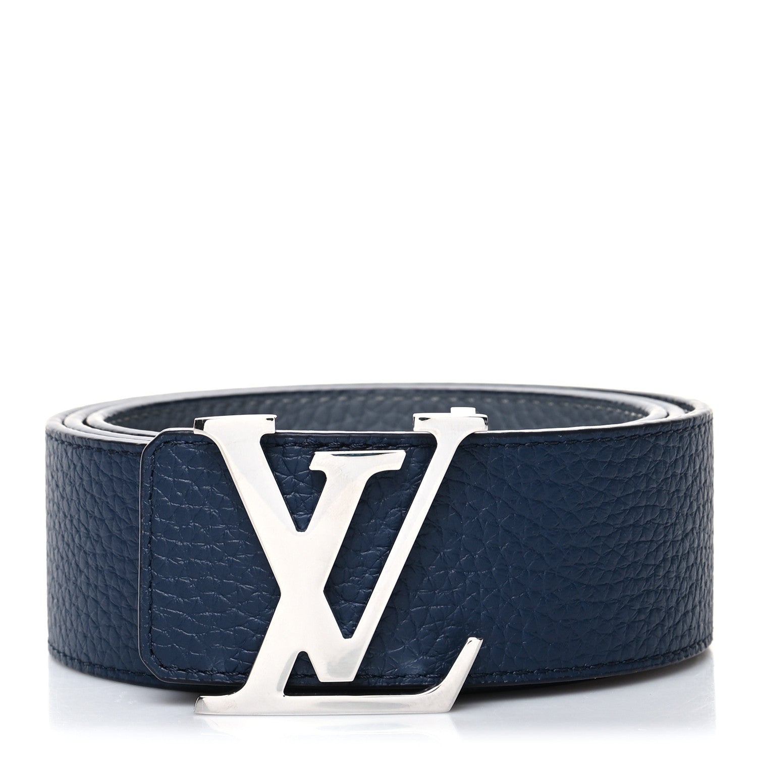 Louis Vuitton Taurillon Calfskin 30mm LV Initiales Reversible Belt 90 36 Navy 1 of 5