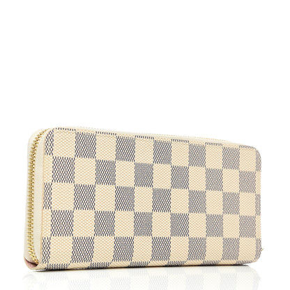 Louis Vuitton Damier Azur Clemence Wallet Rose Ballerine 2 of 5