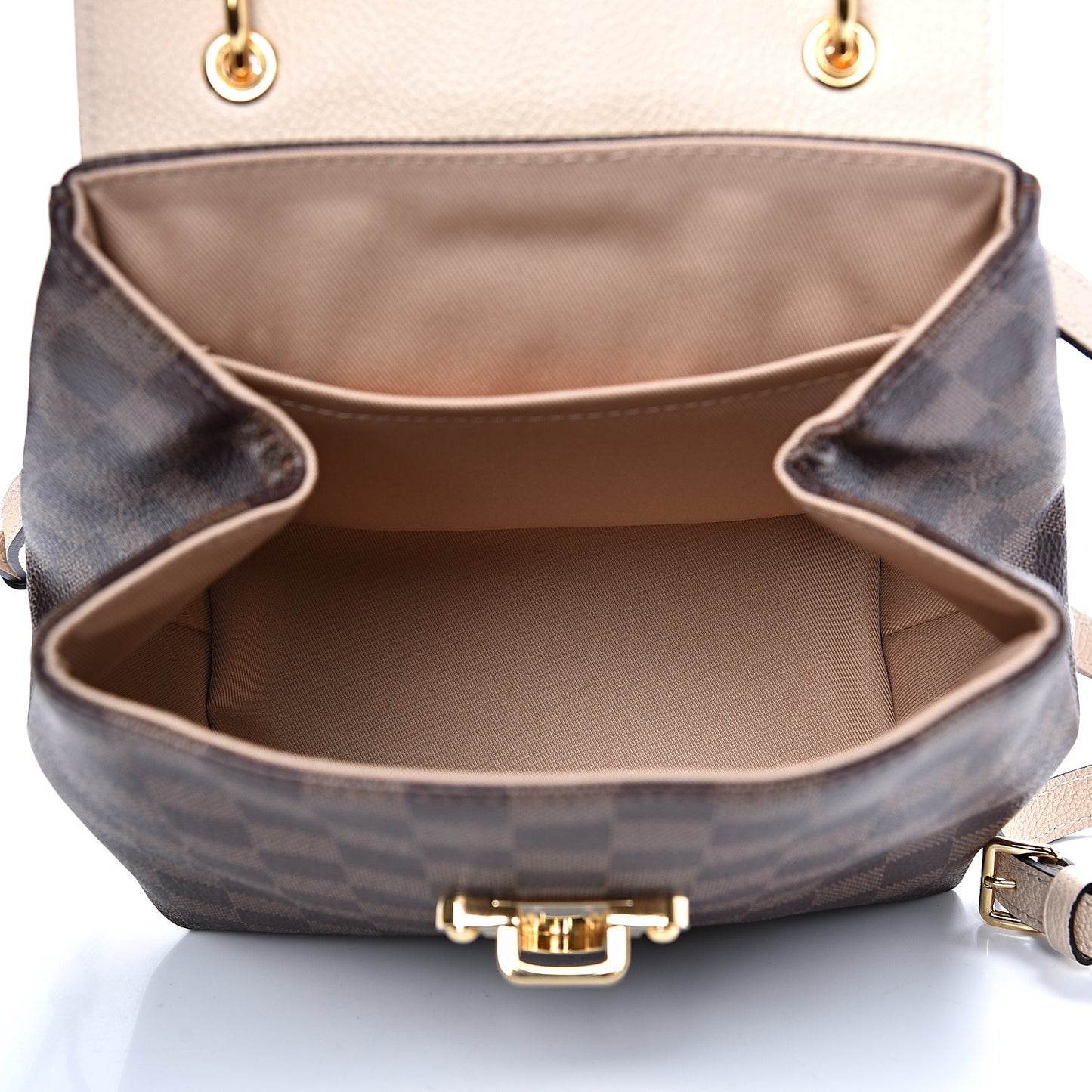 Damier Ebene Clapton Backpack Creme