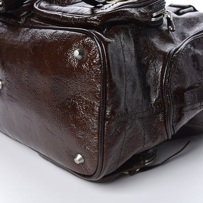 Chloe Crinkled Patent Betty Shoulder Bag Chocolate 11 of 12
