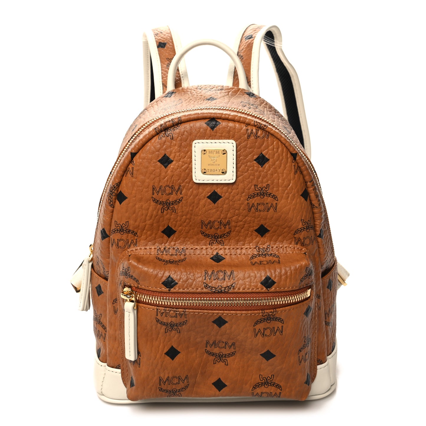 Visetos Mini Stark Backpack Cognac White