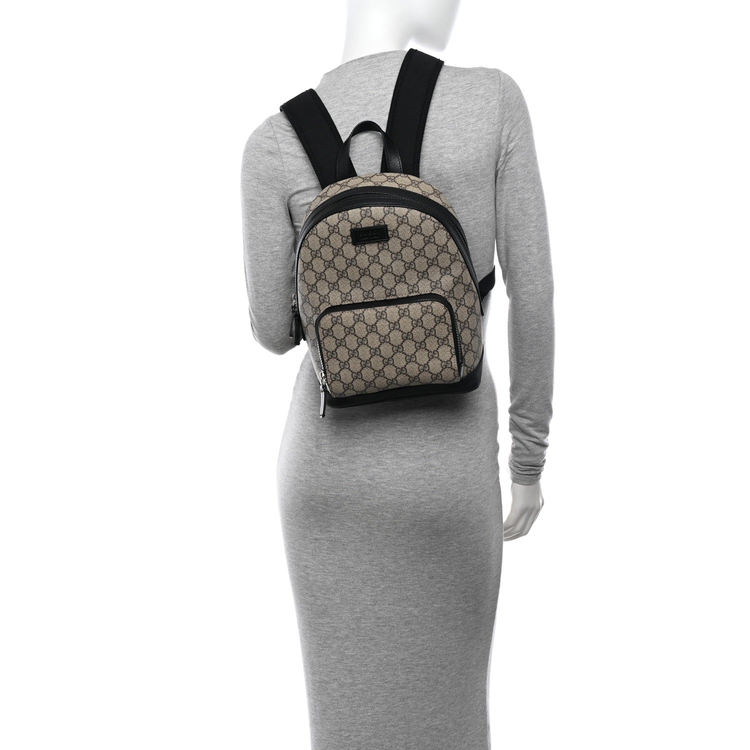 Gucci GG Supreme Monogram Small Eden Day Backpack Black 2 of 10