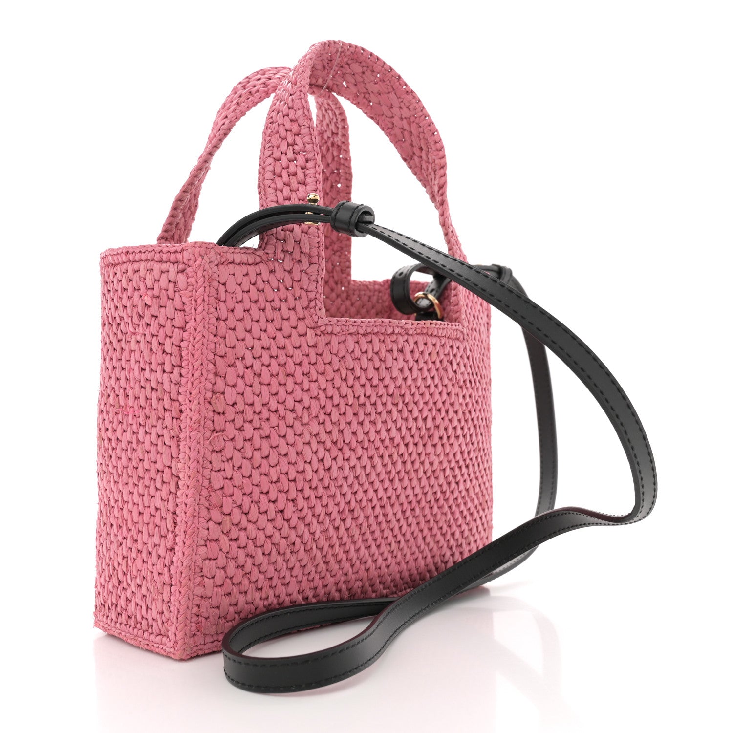 Loewe X PAULA'S IBIZA Raffia Font Tote Sunset Pink 3 of 10
