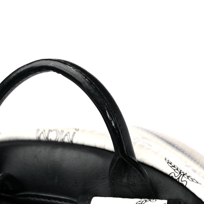 MCM Visetos Medium Side Studs Stark Backpack White 14 of 15