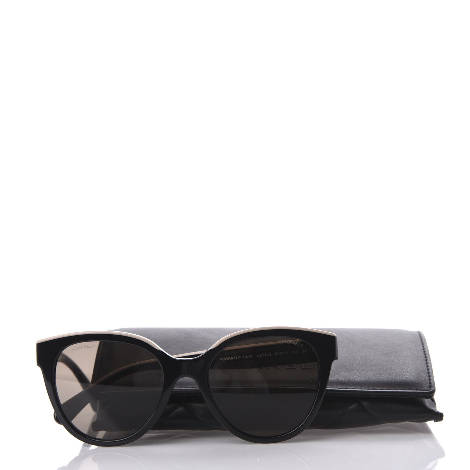 Chanel Acetate CC Butterfly Sunglasses 5414 Black Beige 8 of 8