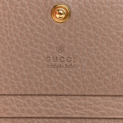 Gucci Pebbled Calfskin GG Marmont Card Case Porcelain Rose 6 of 9