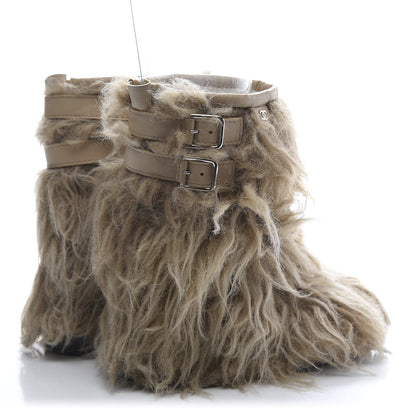 Chanel Fantasy Fur Mukluks Short Boots 38.5 Beige 4 of 8