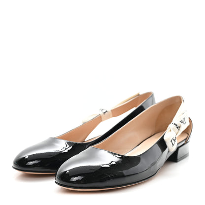 Christian Dior Patent J'Adior Ballet Flats 40 Black 4 of 9