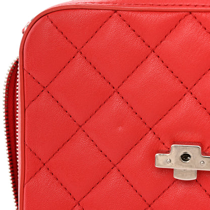 Chanel Lambskin Quilted Mini CC Box Camera Bag Red 12 of 12