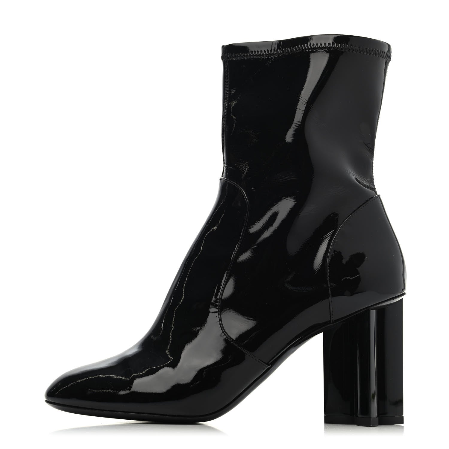 Louis Vuitton Patent Silhouette Ankle Boots 39 Black 1 of 4