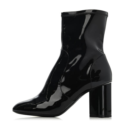 Louis Vuitton Patent Silhouette Ankle Boots 39 Black 1 of 4