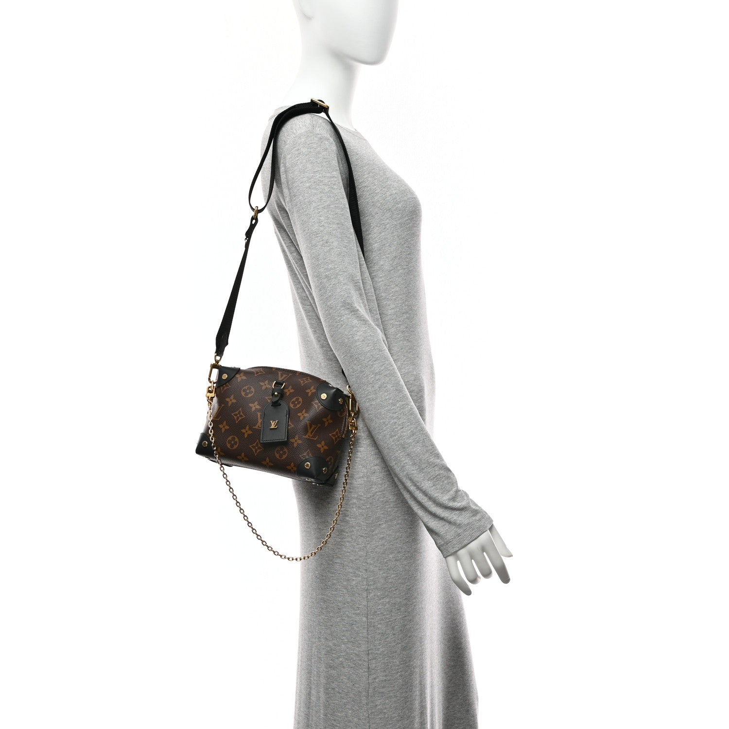 Louis Vuitton Monogram Petite Malle Souple Black 2 of 9