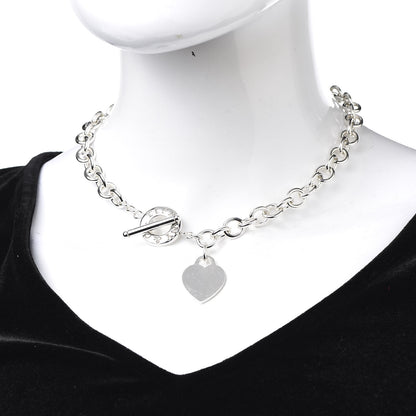 Tiffany Sterling Silver Heart Tag Toggle Necklace 2 of 4