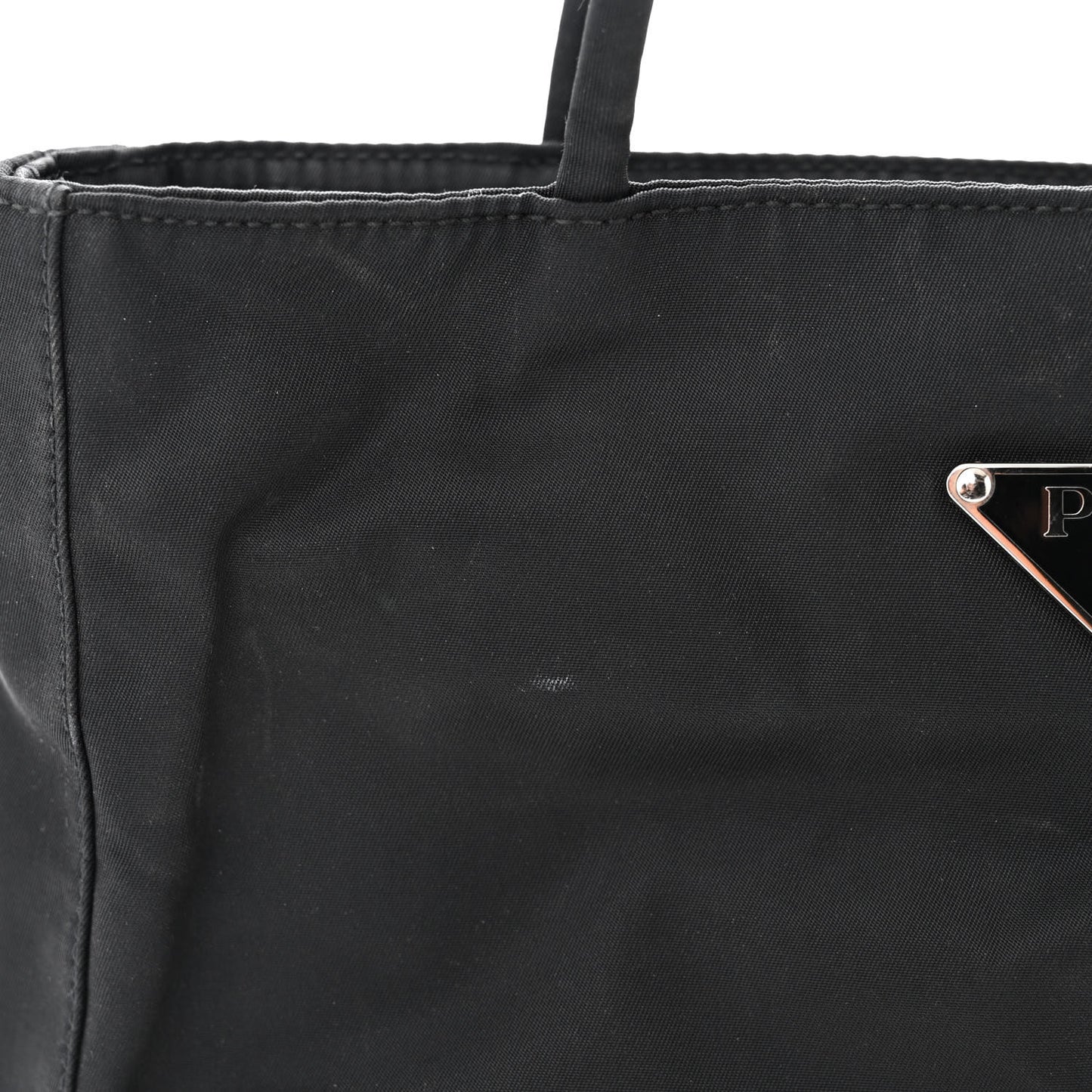 Tessuto Nylon Caflskin Shopping Tote Black