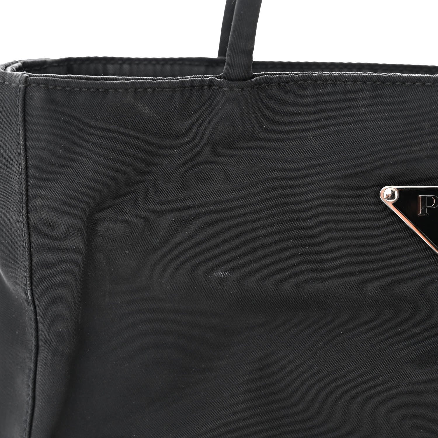 Prada Tessuto Nylon Caflskin Shopping Tote Black 11 of 12