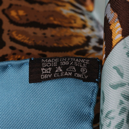 Hermes Silk Tendresse Feline Scarf 90 9 of 10