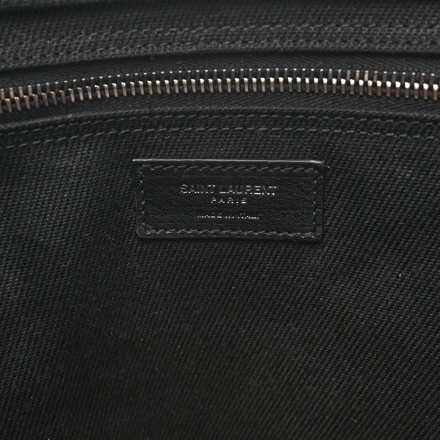 Linen Calfskin Rive Gauche Tote Black