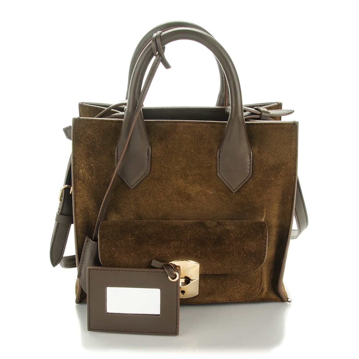 Balenciaga Suede Padlock Mini All Afternoon Vert Kaki 1 of 8