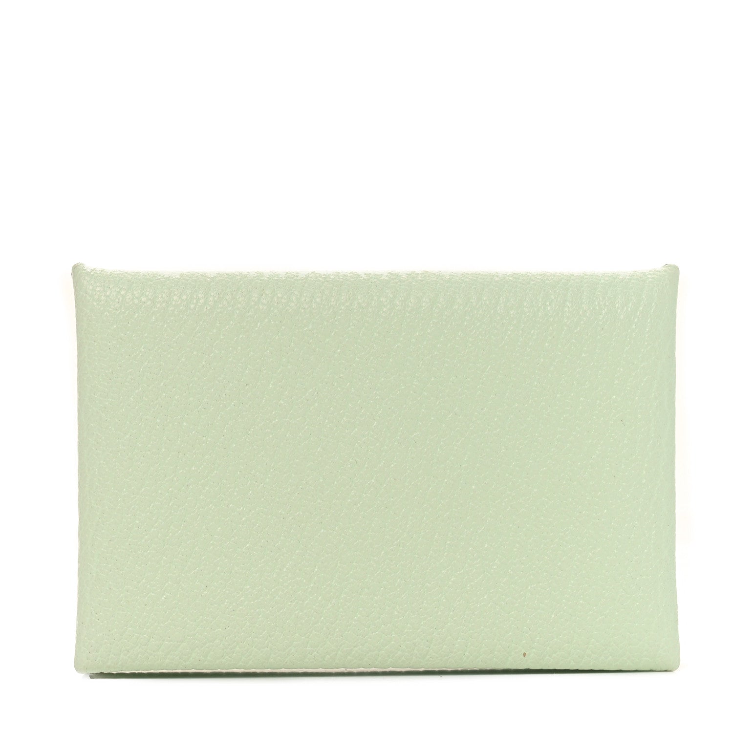 Hermes Chevre Mysore Verso Calvi Card Case Vert Fizz Bleu Zephyr 1 of 7