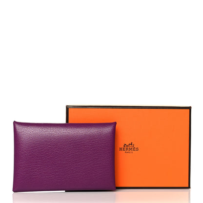 Hermes Chevre Mysore Calvi Card Case Anemone 10 of 10