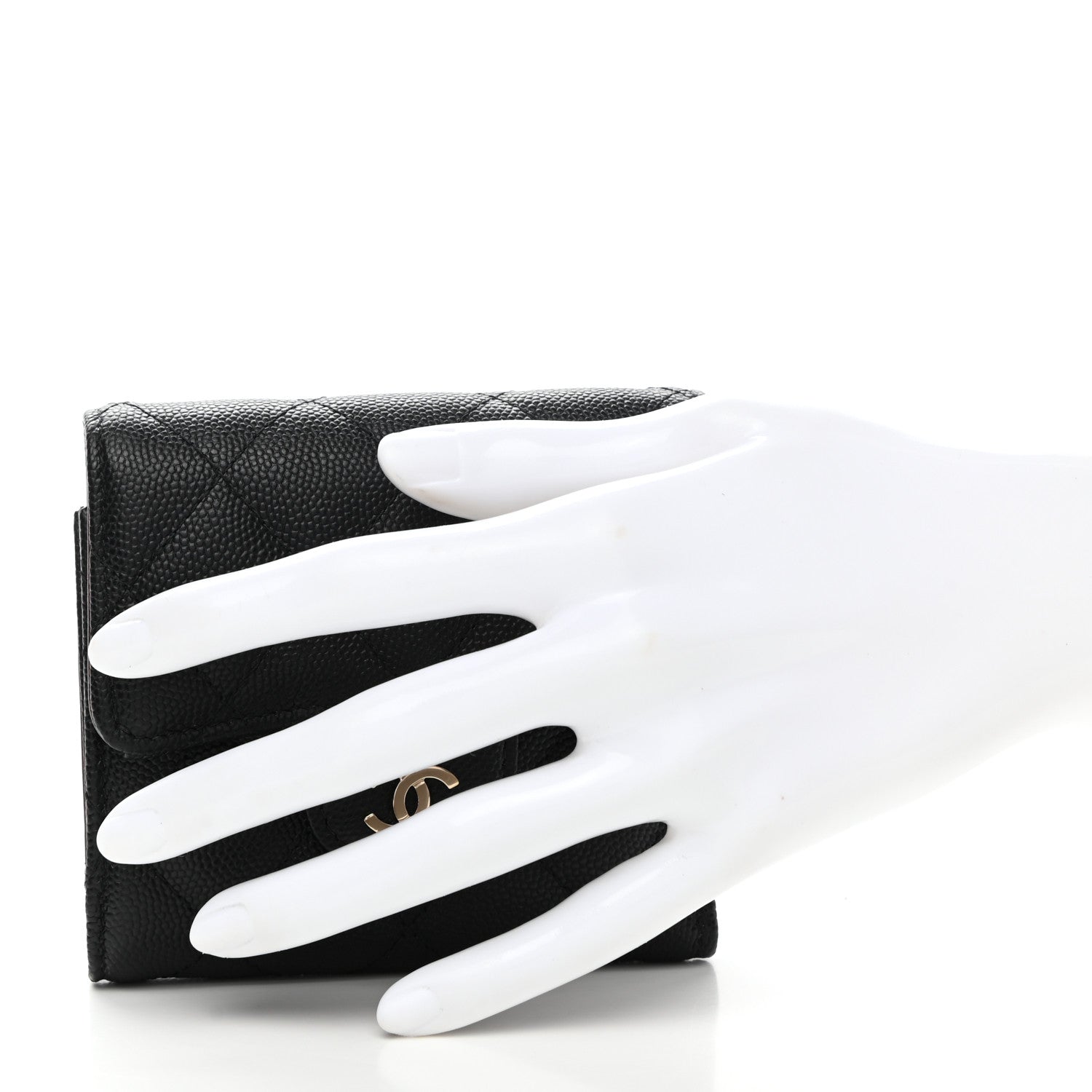 Chanel Caviar Quilted Small Flap Wallet Black 2 of 8