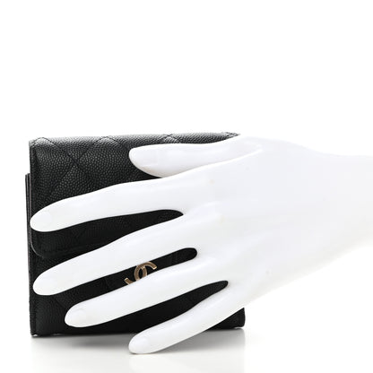 Chanel Caviar Quilted Small Flap Wallet Black 2 of 8
