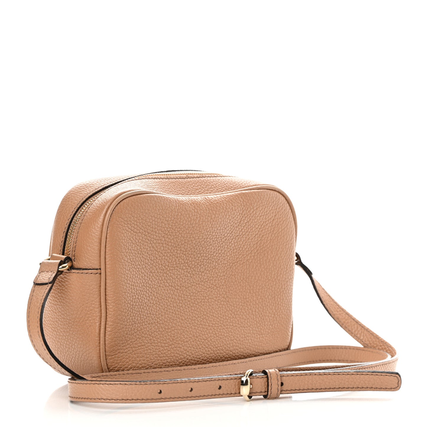 Pebbled Calfskin Small Soho Disco Bag Camelia