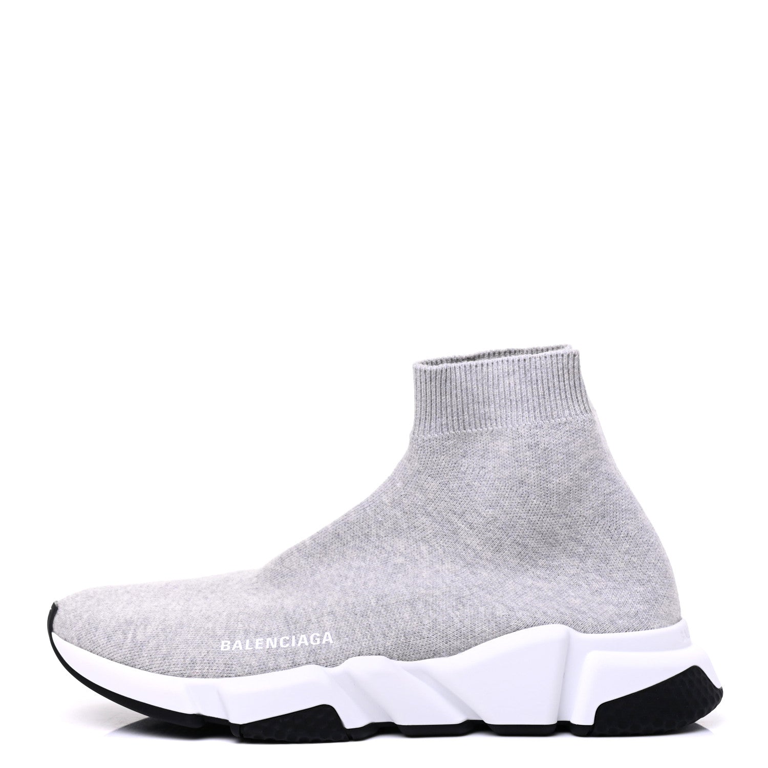 Balenciaga Sweatshirt Knit Bi-Color Sole Mens Speed Sneakers 42 Grey White Black 1 of 11