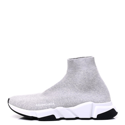 Balenciaga Sweatshirt Knit Bi-Color Sole Mens Speed Sneakers 42 Grey White Black 1 of 11