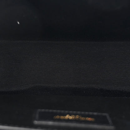 Saint Laurent Grain De Poudre Textured Mixed Matelasse Triquilt Medium Monogram Satchel Black 5 of 10