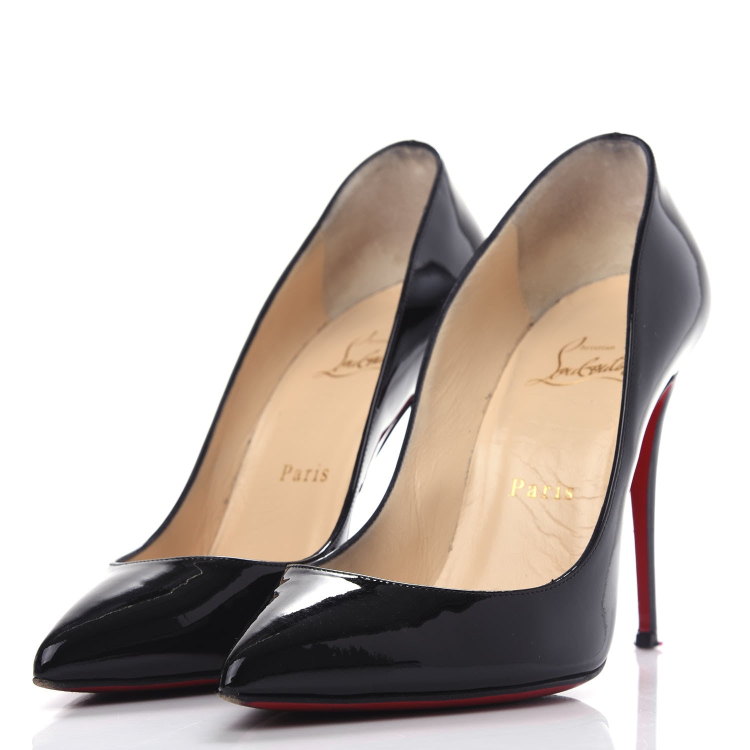 Christian Louboutin Patent Pigalle Follies 100 Pumps 37 Black 3 of 11