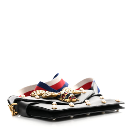 Gucci Nappa Pearl Studded Mini Queen Margaret Broadway Shoulder Bag Black 4 of 17