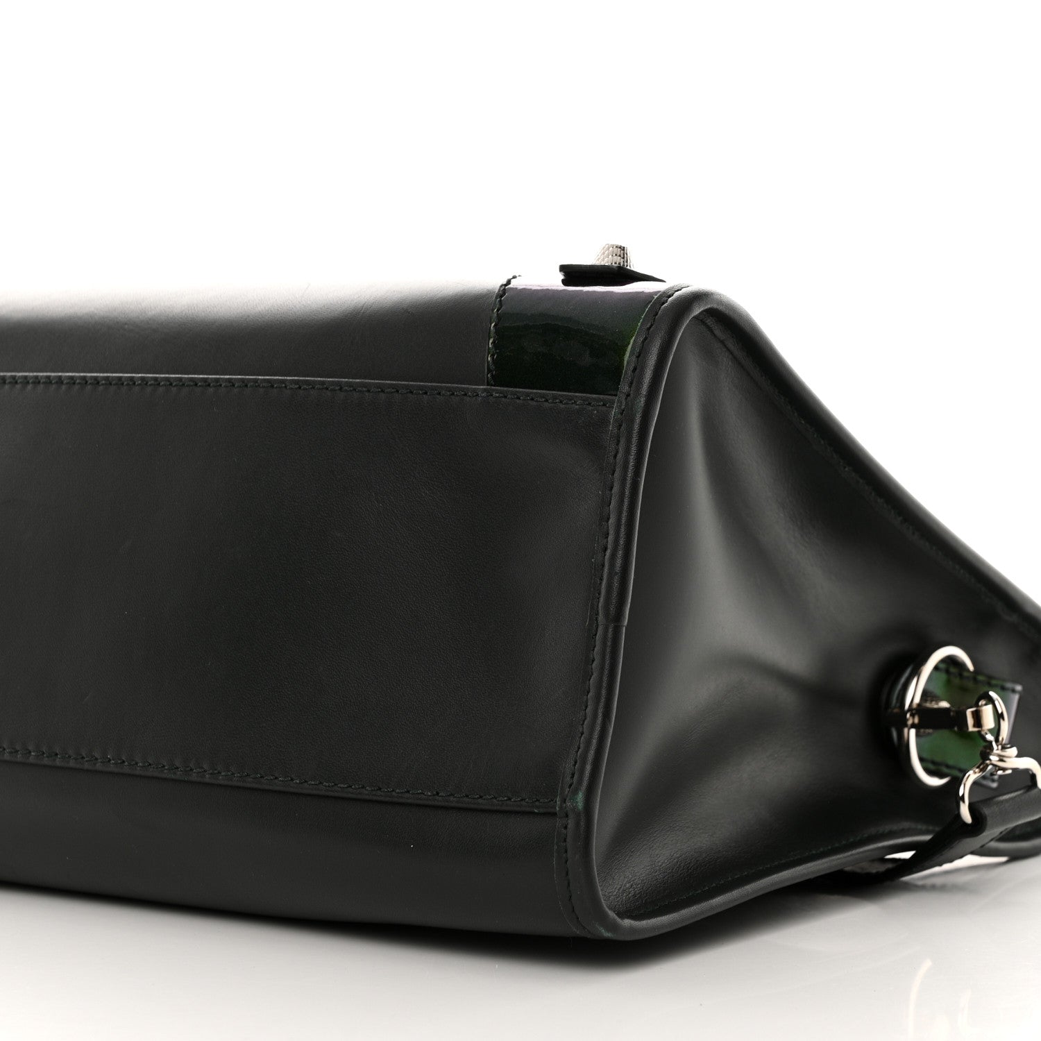 Balenciaga Smooth Calfskin Metallic Patent Giant 12 Silver Hardware City Vert Poker Fonce 11 of 13